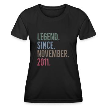 Legend Since November 2011 - Women's Functional T-Shirt - black - Front - AI Model Female 172 light (172cm)