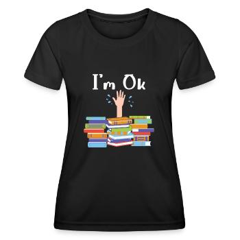 My Book smells Better than your Tablet - Frauen Funktions-T-Shirt - Schwarz - Vorne - AI Model Female 172 light (172cm)