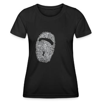 Paragliding Fallschirmsport Fingerabdruck - Frauen Funktions-T-Shirt - Schwarz - Vorne - AI Model Female 172 light (172cm)