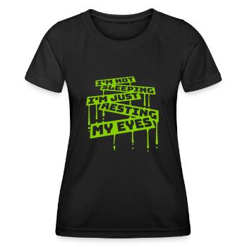 im not sleeping Zitat - Frauen Funktions-T-Shirt - Schwarz - Vorne - AI Model Female 172 light (172cm)