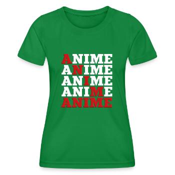 Anime - Women's Functional T-Shirt - kelly green - Front - AI Model Female 172 dark (172cm)