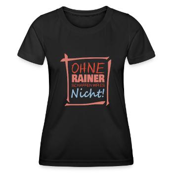 Vorname Rainer - Frauen Funktions-T-Shirt - Schwarz - Vorne - AI Model Female 172 light (172cm)