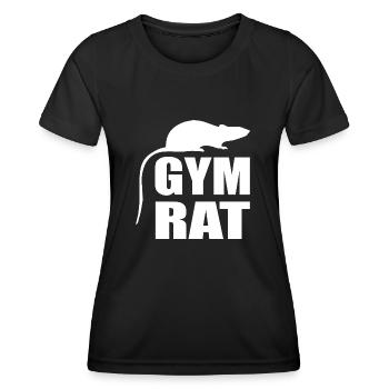Kraftsport Fitness Gym Rat Humor - Frauen Funktions-T-Shirt - Schwarz - Vorne - AI Model Female 172 light (172cm)