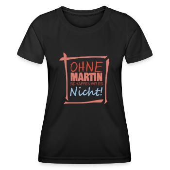 Vorname Martin - Frauen Funktions-T-Shirt - Schwarz - Vorne - AI Model Female 172 light (172cm)
