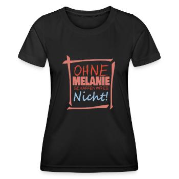 Geschenk für Melanie - Frauen Funktions-T-Shirt - Schwarz - Vorne - AI Model Female 172 light (172cm)