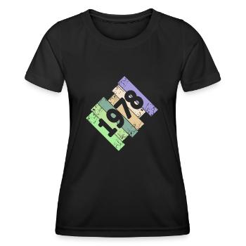 Oeuvre 1978 - T-shirt sport Femme - noir - Devant - AI Model Female 172 light (172cm)