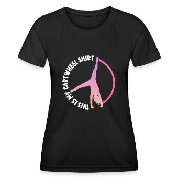 C’est mon motif de roue de charrette - T-shirt sport Femme - noir - Devant - AI Model Female 172 light (172cm)