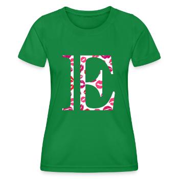 Lettre e bisous - T-shirt sport Femme - vert - Devant - AI Model Female 172 dark (172cm)