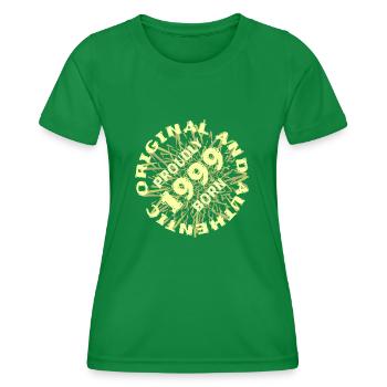 Authentic 1999 - Women's Functional T-Shirt - kelly green - Front - AI Model Female 172 dark (172cm)