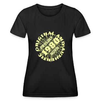 Authentique 1980 - T-shirt sport Femme - noir - Devant - AI Model Female 172 light (172cm)