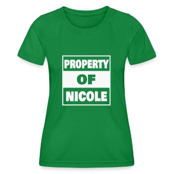 Nicole als Vorname - Frauen Funktions-T-Shirt - Kelly Green - Vorne - AI Model Female 172 dark (172cm)