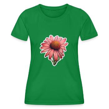 Fleur d’échinacée - T-shirt sport Femme - vert - Devant - AI Model Female 172 dark (172cm)