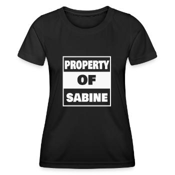 Sabine als Vorname - Frauen Funktions-T-Shirt - Schwarz - Vorne - AI Model Female 172 light (172cm)