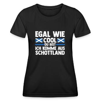 Ecossais Ecosse Ecosse Ecosse - T-shirt sport Femme - noir - Devant - AI Model Female 172 light (172cm)