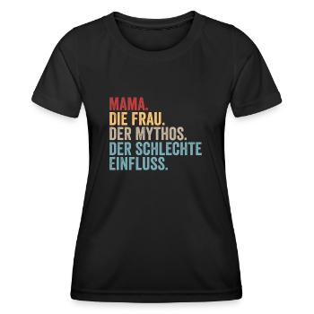 Mom Mom - Women's Functional T-Shirt - black - Front - AI Model Female 172 light (172cm)