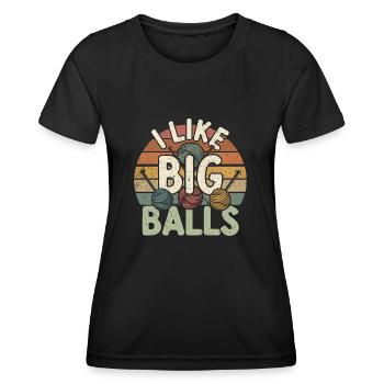 Funny inspiration for knitting fans - Women's Functional T-Shirt - black - Front - AI Model Female 172 light (172cm)