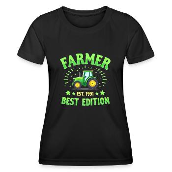 Farmer, Farmer, Farmer, For Farmers - Women's Functional T-Shirt - black - Front - AI Model Female 172 light (172cm)