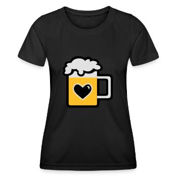 Mass Bier - Frauen Funktions-T-Shirt - Schwarz - Vorne - AI Model Female 172 light (172cm)