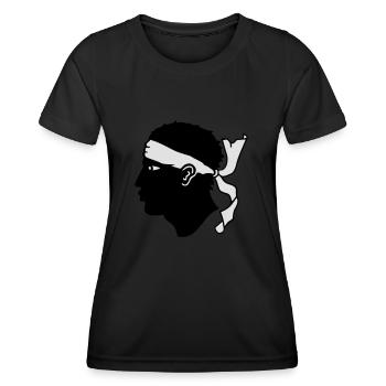 corse - T-shirt sport Femme - noir - Devant - AI Model Female 172 light (172cm)