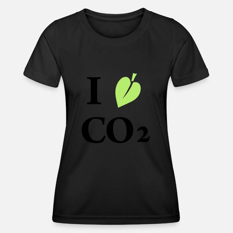 i love co2 - Women's Functional T-Shirt - black