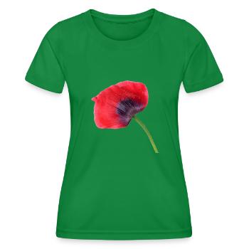 Mohn. poppy - Frauen Funktions-T-Shirt - Kelly Green - Vorne - AI Model Female 172 dark (172cm)