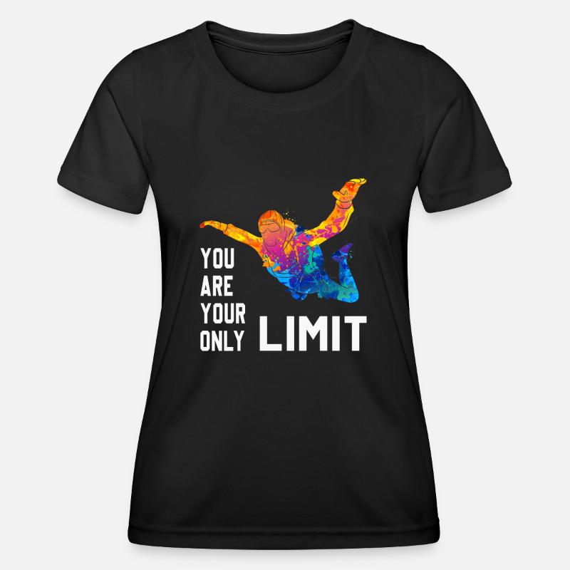 Skydive Skydiver Skydiver Freefall - Women's Functional T-Shirt - black