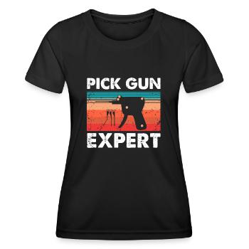 Conception de serrure de service de déverrouillage expert en serrure - T-shirt sport Femme - noir - Devant - AI Model Female 172 light (172cm)