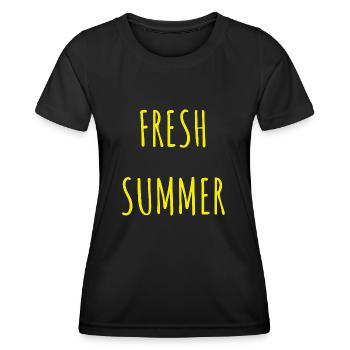 FRESH SUMMER été mer océan - T-shirt sport Femme - noir - Devant - AI Model Female 172 light (172cm)
