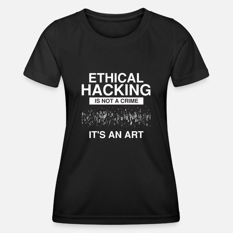 Cyber Security Design for IT Security and Hackers - Women's Functional T-Shirt - black