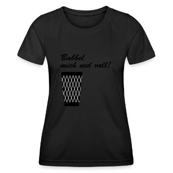 Le babillage nervuré m’a donné plein #Hessisch #FFM - T-shirt sport Femme - noir - Devant - AI Model Female 172 light (172cm)