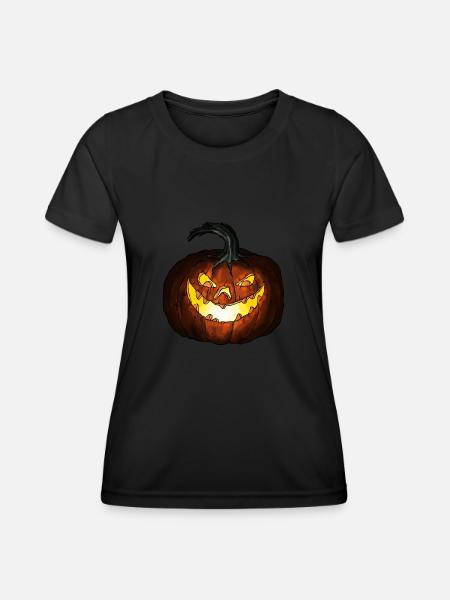 Pumpkin, Halloween - Women's Functional T-Shirt - black