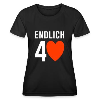40. Geburtstag Geschenk 40 Jahre - Frauen Funktions-T-Shirt - Schwarz - Vorne - AI Model Female 172 light (172cm)