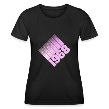1968 - Frauen Funktions-T-Shirt - Schwarz - Vorne - AI Model Female 172 light (172cm)