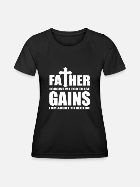 Erhaltene Gewinne Zitat - Frauen Funktions-T-Shirt - Schwarz
