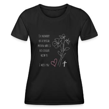 Ich vermisse dich - Frauen Funktions-T-Shirt - Schwarz - Vorne - AI Model Female 172 light (172cm)