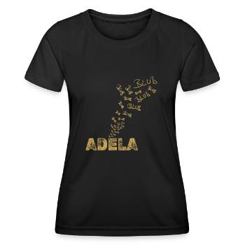 Angeln für Adela Boot Segeln - Frauen Funktions-T-Shirt - Schwarz - Vorne - AI Model Female 172 light (172cm)