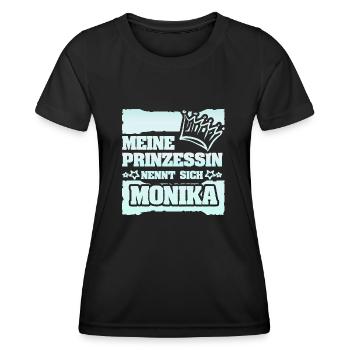 Prinzessin Monika - Frauen Funktions-T-Shirt - Schwarz - Vorne - AI Model Female 172 light (172cm)