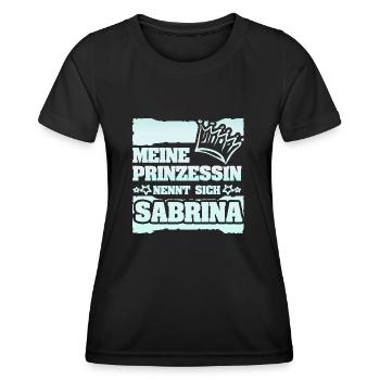 Spruch Sabrina - Frauen Funktions-T-Shirt - Schwarz - Vorne - AI Model Female 172 light (172cm)