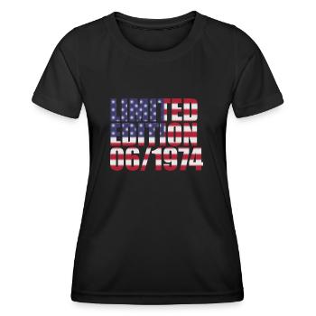 50th Anniversary Limited Edition USA 06/1974 - Women's Functional T-Shirt - black - Front - AI Model Female 172 light (172cm)