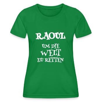 Retter Raoul - Frauen Funktions-T-Shirt - Kelly Green - Vorne - AI Model Female 172 dark (172cm)