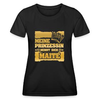 Maite comme prénom de fille - T-shirt sport Femme - noir - Devant - AI Model Female 172 light (172cm)