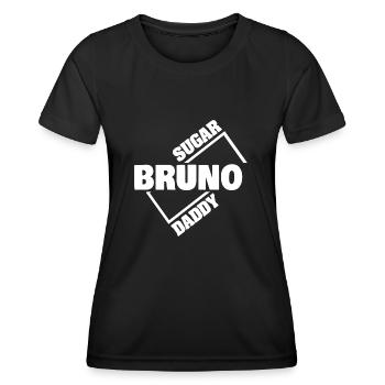 Cadeau pour Bruno - T-shirt sport Femme - noir - Devant - AI Model Female 172 light (172cm)
