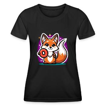 Adorable Zero No More Fox - Women's Functional T-Shirt - black - Front - AI Model Female 172 light (172cm)