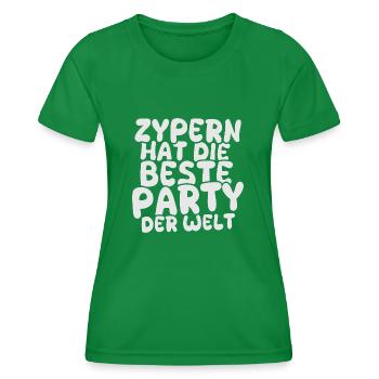Holiday destination Cyprus - Women's Functional T-Shirt - kelly green - Front - AI Model Female 172 dark (172cm)