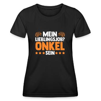 Oncle - T-shirt sport Femme - noir - Devant - AI Model Female 172 light (172cm)