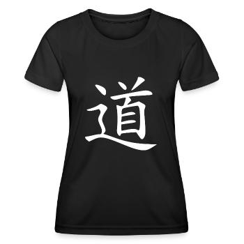 Taoïsme Daoism Dao Tao Qigong Zen Yoga Chakra - T-shirt sport Femme - noir - Devant - AI Model Female 172 light (172cm)