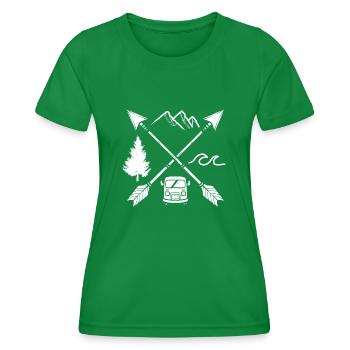 Voyage Vacances Backpack vacancier - T-shirt sport Femme - vert - Devant - AI Model Female 172 dark (172cm)