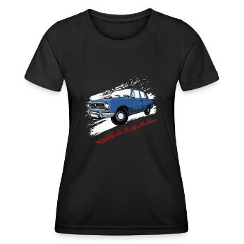 Shiguli LADA 2105 Russie URSS VAZ - T-shirt sport Femme - noir - Devant - AI Model Female 172 light (172cm)
