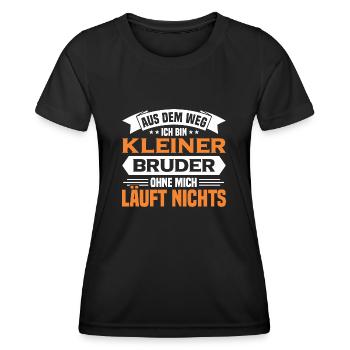 Schwester Kleiner Bruder Bruder Geschenk - Frauen Funktions-T-Shirt - Schwarz - Vorne - AI Model Female 172 light (172cm)