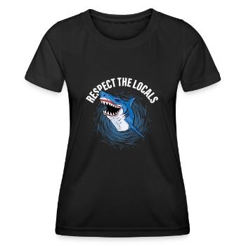 Respect The Locals Scientist Marine Biology - Frauen Funktions-T-Shirt - Schwarz - Vorne - AI Model Female 172 light (172cm)